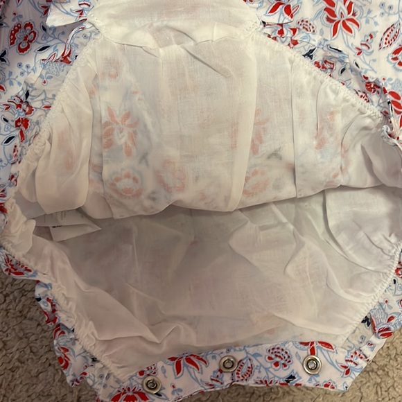 Janie and Jack Red,White, Blue Paisley Bubble 12-18M - Picture 8 of 9